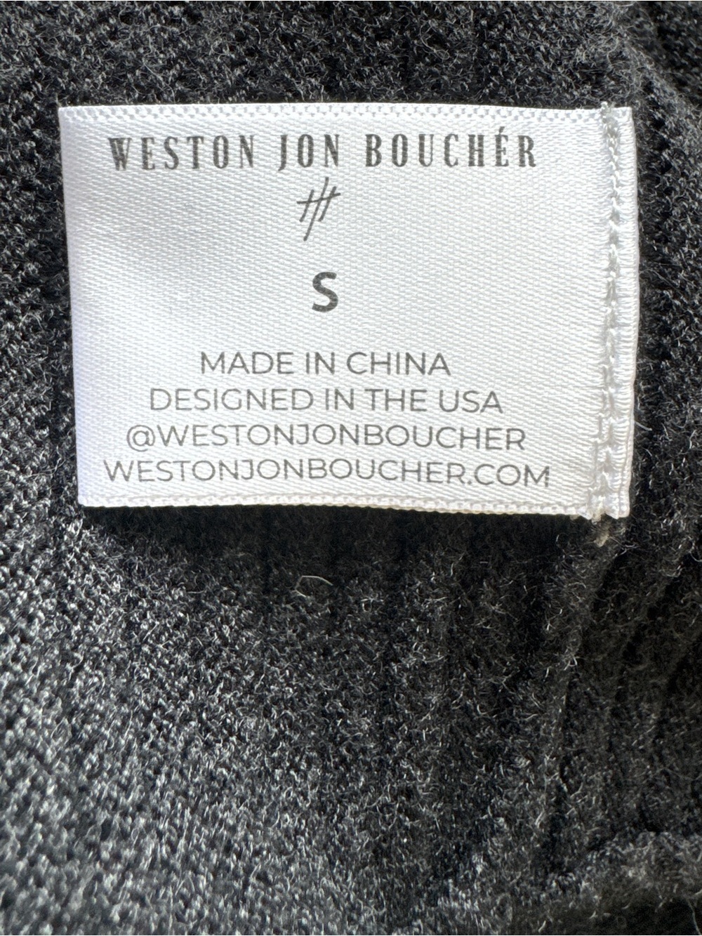 Weston Jon Boucher Men's Black Dune Ottoman Knit Luxury Hoodie With Silk Wool S - Picture 8 of 15